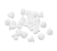 QUARKZMAN 28Pcs Bouchon de Trou en Silicone, Bouchons à Verrouillage Rond en Caoutchouc pour Trou de 4.5mm Bouchons de Trou Étanches pour Tube Métallique, Embouts de Meubles, Blanc