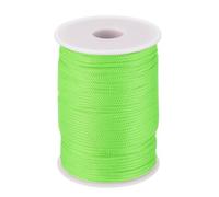 QUARKZMAN 2mm Corde Tressée en Polypropylène, 100M Corde en Nylon Creuse pour Corde à Linge, Camping, Randonnée, Extérieur, Vert Fruit