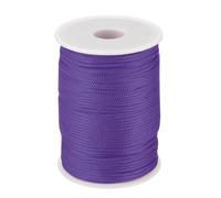 QUARKZMAN 2mm Corde Tressée en Polypropylène, 100M Corde en Nylon Creuse pour Corde à Linge, Camping, Randonnée, Extérieur, Violet Foncé
