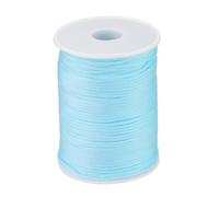 QUARKZMAN 2mm Corde Tressée en Polypropylène, 100M Corde en Nylon Creuse pour Corde à Linge, Camping, Randonnée, Extérieur, Bleu Ciel
