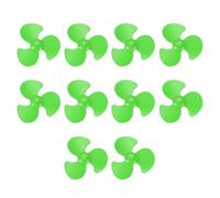 QUARKZMAN 2mm DC Motor Shaft Propeller, 30mm Fan Shape 3-Blade Plastic Round Propellers pour DIY Model Airplane Science Education Toys Motor RC Boat Micro (Green, Pack of 10)