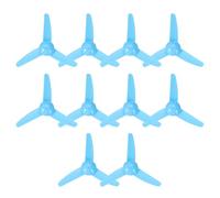 QUARKZMAN 2mm DC Motor Shaft Propeller, 80mm Fan Shape 3-Blade Plastic Straight Propeller pour DIY Model Airplane Science Education Toys Motor RC Boat Micro (Blue, Pack of 10)