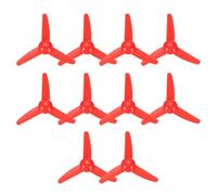 QUARKZMAN 2mm DC Motor Shaft Propeller, 80mm Fan Shape 3-Blade Plastic Straight Propeller pour DIY Model Airplane Science Education Toys Motor RC Boat Micro (Red, Pack of 10)