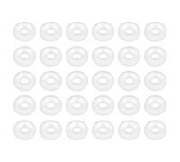 QUARKZMAN 2mm ID Silicone Joints O Rondelle Joint x 30 Pcs Rondelle Ronde Plate Rondelle Joint Joint Anneau pour Verre Porte Poignée, Transparent