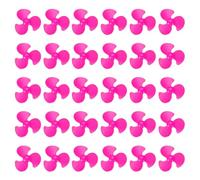 QUARKZMAN 2mm Moteur DC Hélice, 30mm Forme de Ventilateur 3 Pales Hélice Ronde en Plastique pour DIY Modèle Avion Science Éducation Jouets Moteur Bateau RC Micro (Rose Rouge, Lot de 30)