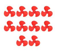 QUARKZMAN 2mm Moteur DC Hélice, 70mm Forme Ventilateur 3 Pales Plastique Ronde Hélice pour DIY Modèle Avion Science Éducation Jouets Moteur Bateau RC Micro (Rouge, Pack de 10)
