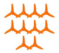 QUARKZMAN 2mm Moteur DC Hélice, 80mm Forme Ventilateur 3 Pales Hélice Plastique Droite pour DIY Modèle Avion Science Éducation Jouets Moteur Bateau RC Micro (Orange Rouge, Lot de 10)