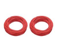 QUARKZMAN 2Pcs 0.14mm² Fil Électrique en PVC 26AWG, 30m Chacun Fil de Cuivre Étamé Toronné à Noyau Solide, Connexions Flexibles pour le Bricolage, les Modèles, Lampes, Appareils, Rouge