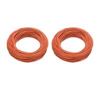 QUARKZMAN 2Pcs 0.14mm² Fil Électrique en PVC 26AWG, 30m Chacun Fil de Cuivre Étamé Toronné à Noyau Solide, Connexions Flexibles pour le Bricolage, les Modèles, Lampes, Appareils, Orange