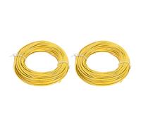 QUARKZMAN 2Pcs 0.205mm² Fil Électrique en PVC 24AWG, 30m Chacun Fil de Cuivre Étamé Toronné à Noyau Solide, Connexion Flexible pour le Bricolage, les Modèles, Lampes, Appareils, Jaune