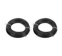 QUARKZMAN 2Pcs 0.205mm² Fil Électrique en PVC 24AWG, 30m Chacun Fil de Cuivre Étamé Toronné à Noyau Solide, Connexions Flexibles pour le Bricolage, les Modèles, Lampes, Appareils, Noir