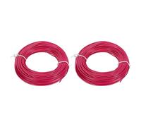 QUARKZMAN 2Pcs 0.205mm² Fil Électrique en PVC 24AWG, 30m Chacun Fil de Cuivre Étamé Toronné à Noyau Solide, Connexions Flexibles pour le Bricolage, les Modèles, Lampes, Appareils, Rouge
