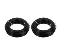 QUARKZMAN 2Pcs 0.324mm² Fil Électrique en PVC 22AWG, 30m Chacun Fil de Cuivre Étamé Toronné à Noyau Solide, Connexion Flexible pour le Bricolage, les Modèles, Lampes, Appareils, Noir