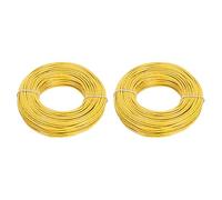 QUARKZMAN 2Pcs 0.823mm² Fil Électrique en PVC 18AWG, 30m Chacun Fil de Cuivre Étamé Toronné à Noyau Solide, Connexions Flexibles pour le Bricolage, les Modèles, Lampes, Appareils, Jaune