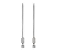 QUARKZMAN 2Pcs #1 Embouts Tournevis Phillips PH1 Tige Hexagonale 1/4" Longueur 110mm (4.3") Tige 2.5mm Magnétique Tête Croisée Acier S2 Industriel, Gris
