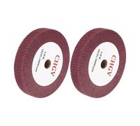 QUARKZMAN 2pcs 150x25x20mm Meule À Lamelles Abrasive Non Tissée Rouge | En Nylon Pour façonnage De Surface, Acier Inoxydable Cuivre Aluminium, 320 Grain
