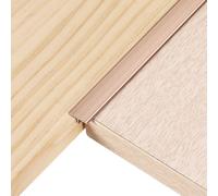 QUARKZMAN 2Pcs 2.9ft x 0.47" Profilés De Transition En T Pour Sol, Bords En Alliage D'Aluminium Pour Revêtement Vinyle Pour Combler Entre Lames De Parquet Carrelage Et Sols, Rose Gold