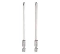 QUARKZMAN 2Pcs #2 Embouts De Tournevis Phillips PH2 Tige Hexagonale 1/4" Longueur 110mm Diamètre 4.5mm Embouts Magnétiques À Tête Croisée En Acier S2 Pour Outils Électriques, Gris