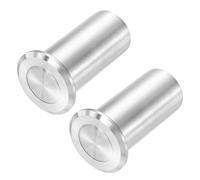 QUARKZMAN 2PCS 20mm/0.79" Protège-Serrure De Porte, 304 Acier Inoxydable Insert De Verrou Coulissant Anti-Poussière Sécurisé, Accessoires De Verrou À Boulon Pour Serrure Et, Argenté