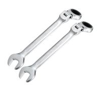 QUARKZMAN 2PCS 20mm liquet À Tête Pivotante Métrique En Acier Chrome Vanadium 72 Dents ombinée À Crémaillère Pour Car Bike Automotive Machine Repair