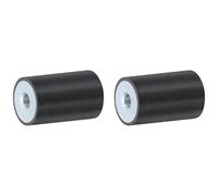 QUARKZMAN 2Pcs 25 x 40mm Filetage M8 Femelle Silentblocs en Caoutchouc, Isolateurs de Vibrations, Remplace les Tampons Anti-Vibrations, Bloc de Base en Caoutchouc
