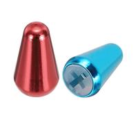 QUARKZMAN 2Pcs 3 Way 5 Way Guitar Toggle Switch Tip, Cross-Slot En Laiton À Enfoncement De 4.5mm/0.18" Pour ST TL Electric Guitar Replacement Parts, Dark Red/Blue