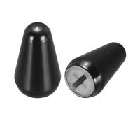 QUARKZMAN 2Pcs 3 Way 5 Way Guitar Toggle Switch Tip, Cross-Slot En Laiton À Enfoncement De 4.5mm/0.18" Pour ST TL Electric Guitar Replacement Parts, Noir
