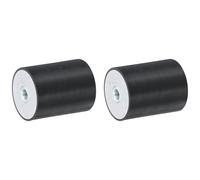 QUARKZMAN 2Pcs 40 x 50mm Filetage M8 Femelle Silentblocs en Caoutchouc, Isolateurs de Vibrations, Remplace les Tampons Anti-Vibrations Bloc de Base