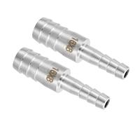 QUARKZMAN 2Pcs 5/8" à 5/16" Raccord de Réduction pour Tuyau à Barbe, Raccord de Tuyau en Acier Inoxydable 304 Adaptateur hygiénique pour Systèmes à Vide, Connexions de Tuyaux, Argenté