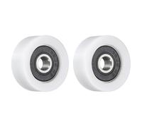QUARKZMAN 2pcs 626RS Poulie à Roulements, 6x26x10mm Roulements Rigides à Billes à Gorge Profonde, Roue Roulante Transporteuse Poulie Plate pour Accessoires Quincaillerie Meubles Fenêtre