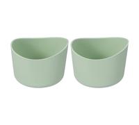 QUARKZMAN 2Pcs 6Cm Manchon de Protection en Silicone pour Bouteille d'Eau de 12 à 24 Oz Couverture Antidérapante pour Fond de Bouteille Accessoires Tasse Forme Irrégulière Vert Clair