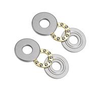 QUARKZMAN 2PCS 8mm x 22mm x 7mm Miniature Poussée Bille Roulements | Butée Bille Roulements pour Ascenseurs et Moule Production, Chrome Acier