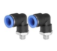 QUARKZMAN 2pcs 90 Raccords À Pousser Pour Tuyau D'air À Verrouillage Rapide | Pour Connecter G 12mm Tube OD x 1/8" NPT Filetage Mâle Coude Raccord Rapide, Pour Tuyau D'eau Gaz Huile