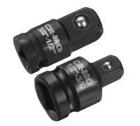 QUARKZMAN 2Pcs Adaptateur De Douille À Choc Réducteur Augmenteur Set 1/2" À 3/8" 3/8" À 1/2" Entraînement Carré Standard SAE Acier CR-MO Convertisseur Pour Impact Driver Cliquet