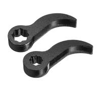 QUARKZMAN 2PCS Adaptateur De Pied De Biche, Étoile 1/2"D 3/8"D Acier Carbone Outil D'Extraction Demi-Arbre Levier Adaptateur Tête Cliquet Pour Espaces Restreints Réparation Voiture