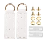 QUARKZMAN 2Pcs Anneau D Avec Vis Attache Côté Sac Détachable Blanc | Fermoir Cuir Connecteur Pour Fabrication Sac Portefeuille DIY Artisanat