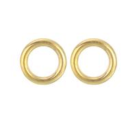 QUARKZMAN 2Pcs Anneau Laiton 20mm/0.79", Boucle Circulaire Soudée Sans Soudure en Laiton 4mm Épaisseur pour Sangles de Bagages, Accessoires de Décoration et de Loisirs Créatifs, Doré