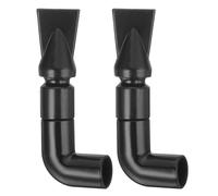 QUARKZMAN 2pcs Aquarium Buse, 360°Libre Rotation Plastique Aquarium Pompe Buse, 15mm/0.59" OD Plat Eau Sortie Retour Tuyau Raccord pour Aquariums Poissons Réservoirs (Noir)