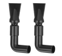 QUARKZMAN 2pcs Aquarium Buse, 360°Libre Rotation Plastique Aquarium Pompe Buse, 19mm/0.75" OD Plat Eau Sortie Retour Tuyau Raccord pour Aquariums Poissons Réservoirs (Noir)