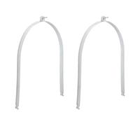 QUARKZMAN 2pcs Attache De Châssis EMT 18" Universelle En Acier Carbone Galvanisé Accessoire De Goulotte De Châssis Serre-Conduit Avec Boulon Et Écrou Pour Tuyau EMT Conduit Rigide, Argenté