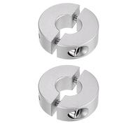 QUARKZMAN 2pcs Bague de Réglage Bague Arrêt d'axe Butée Double Divise pour 14 mm Arbre Collier Vis pince, 35mm OD, 12mm Largeur, Bouchon Position Maintien Calage Poulie Machine Outil