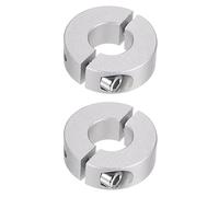 QUARKZMAN 2pcs Bague de Réglage Bague Arrêt d'axe Butée Double Divise pour 16 mm Arbre Collier Vis pince, 35mm OD, 12mm Largeur, Bouchon Position Maintien Calage Poulie Machine Outil