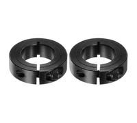 QUARKZMAN 2pcs Bague Réglage Bague Arrêt d'axe Butée Arbre Collier 1" Alésage 1-3/4" OD 1/2" Largeur Noir Oxyde Placage Simple Divisive Essieu Pince Collier avec Ensemble Vis