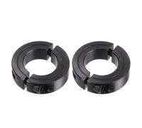 QUARKZMAN 2pcs Bague Réglage Bague Arrêt d'axe Butée Tige Collier pour 1" Tige 1-3/4" OD 1/2" Largeur Noir Oxyde Placage Double Divisive Axe Pince Collier avec Ensemble Vis