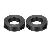 QUARKZMAN 2pcs Bagues d'Accouplement à Vis en Acier au Carbone, Bague de Réglage Fente Double 25mm ID x 45mm OD x 12mm Épaisseur, Collier de Serrage Coupleur d'Arbre à Verrouillage avec Vis