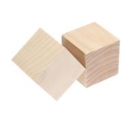 QUARKZMAN 2pcs Blocs de Bois, 2.8"x2.8"x2.8" Cube Carré en Bois Brut pour DIY, Décoration Artistique, Sculpture à la Main, Travail du Bois