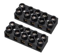 QUARKZMAN 2pcs Bornes A Vis Double Rangée, 5 Positions 500V 60A, Barrette De Connexion, Barrière De Câble Pour Électroménagers, Circuits Électroniques, Noir