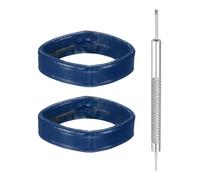 QUARKZMAN 2pcs Boucles De Bracelet De Monture En Cuir 18mm Remplacement De Bracelet De Monture Attache Retenue Anneaux De Fixation, Bleu Foncé