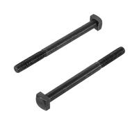 QUARKZMAN 2Pcs Boulons À Tête Carrée, 1/2-13x6" Vis À Machine Carrée En Acier Au Carbone Noir Oxydé, T-Bolt Pour Machinery Railroad Electrical Connections