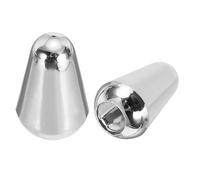 QUARKZMAN 2Pcs Bouton À Fente 3 Voies 5 Voies Pour Guitare, Bouton À Pousser En Plastique De 3.7mm/0.15" Pour Commutateur De Guitare, Pièces De Rechange Électrique SQ ST, Argent